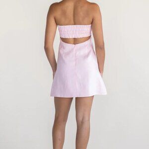 Eisha Sofia Bustier Mini Dress PINK Strapless S